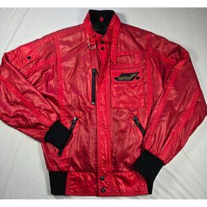 VTG 1980s Carrera Design Racing Jacket Men’s M Red Bomber Style Stranger Things